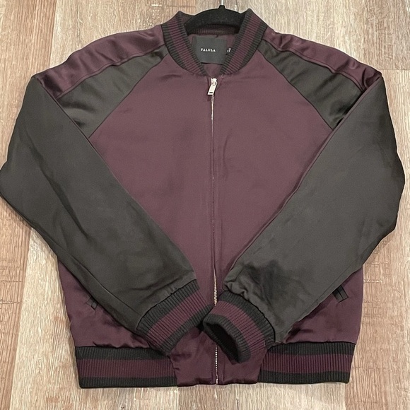 black and violet silky bomber from aritzia - Picture 1 of 3